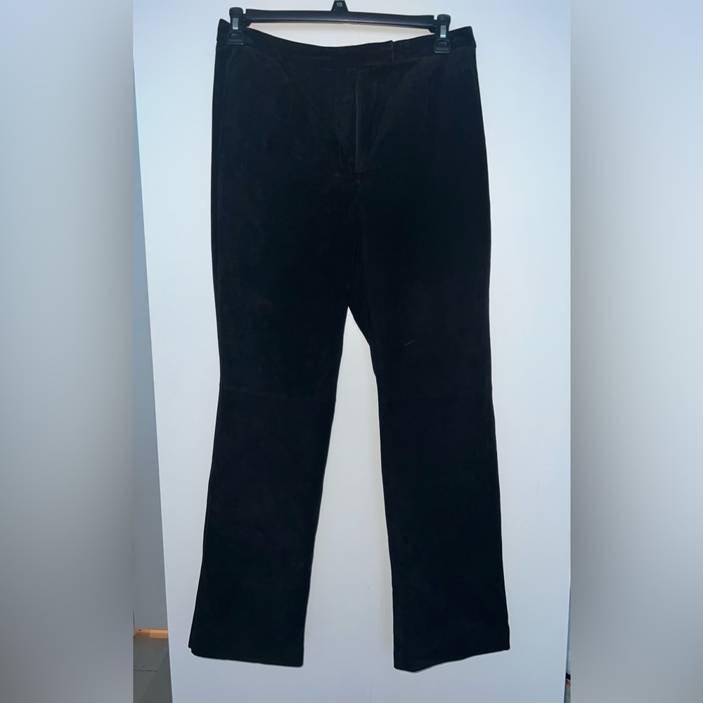 Black Suede Leather Pant by Lord & Taylor.